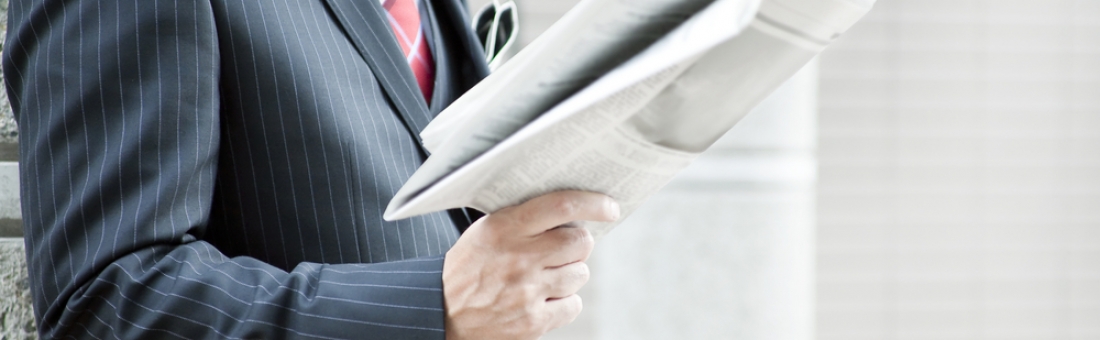 Reading the newspaper