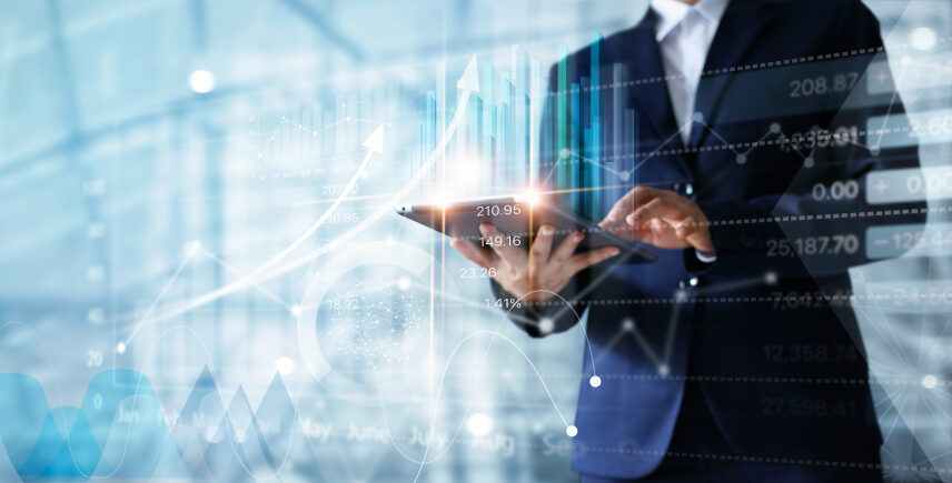 Businessman using a tablet